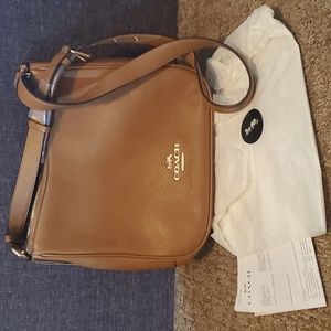 NWT Coach tan Macie saddle bag
